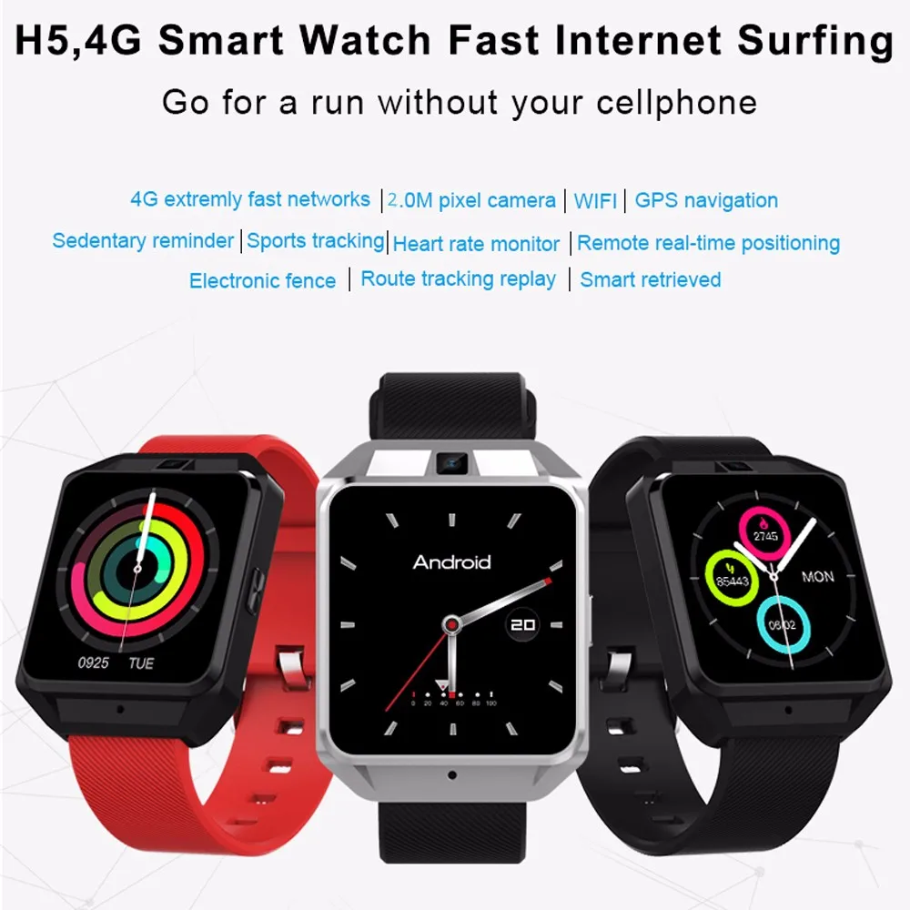 Microwear H5 4G Smartwatch телефон браслет Android 6 0 4 ядра 1G RAM 8G ROM gps Wi-Fi сердечного ритма