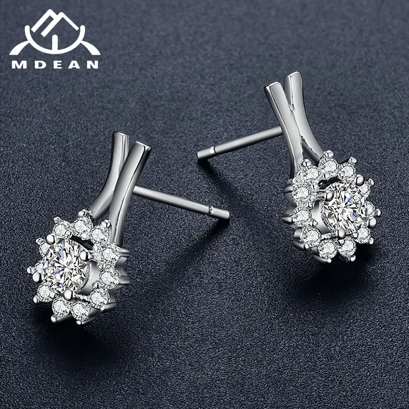 Женские круглые серьги MDEAN Винтажные золотого и белого цвета для свадьбы A316 |