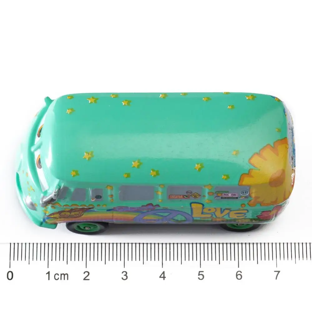 Disney Pixar Cars Fillmore Bus Lightning McQueen Mater Jackson Storm 1:55 литой металлический сплав модель