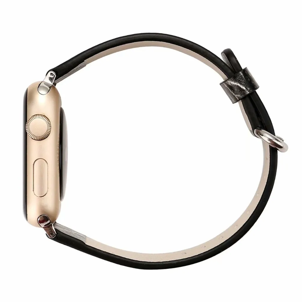 Мраморные часы с кожаным ремешком ремешок для Apple iwatch 4 Smart Watch 40 мм часов Замена