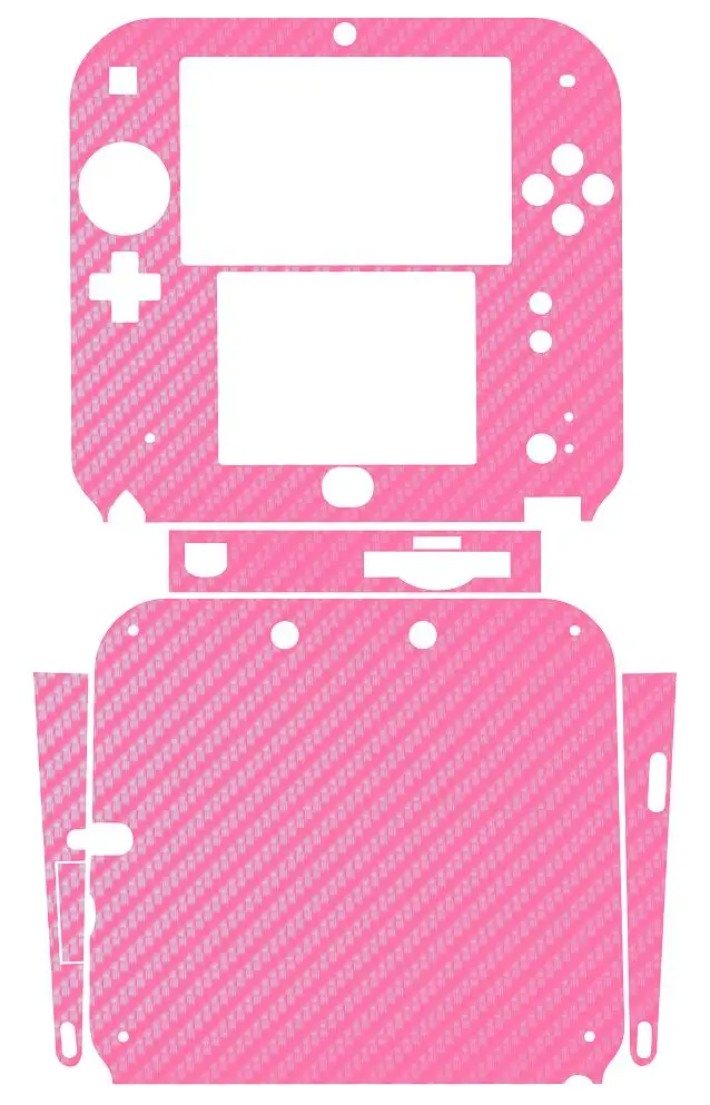 Виниловые наклейки из розового углеродного волокна для Nintendo 2DS|protector sticker|protector