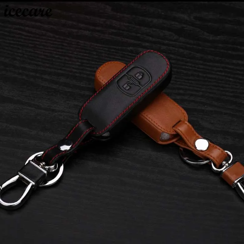 Icecare Пояса из натуральной кожи автомобильный брелок Кольца для Mazda 2 3 5 6 8 Atenza CX5 CX-7