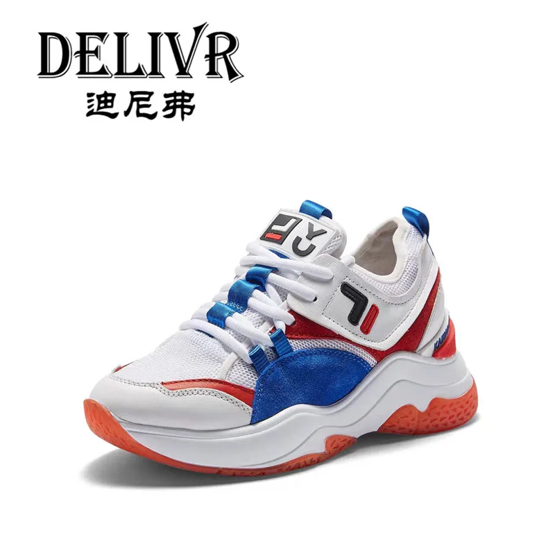 Delivr/роскошные женские кроссовки женская обувь на массивной платформе