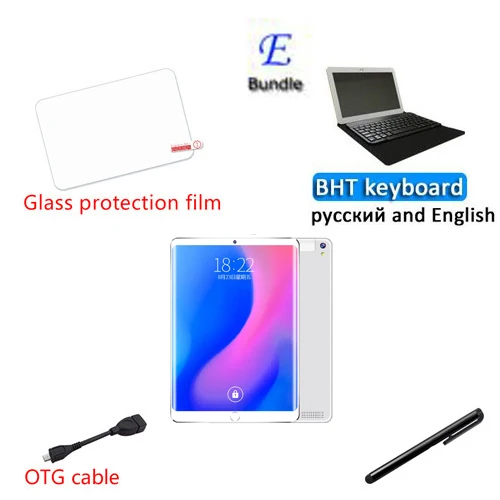 E 10,1 дюймов планшет enfa Octa Core 6 ГБ ОЗУ 128 Гб ПЗУ 1280 800 ips Android 6,0 gps Bluetooth FM Wi-Fi планшеты планшетный ПК в Москву - Комплект: E
