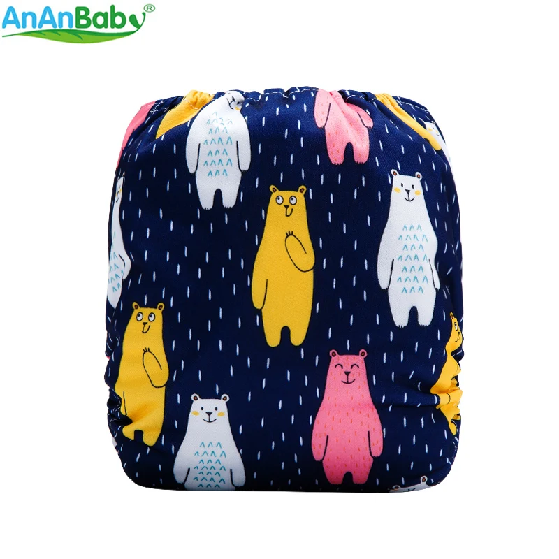 Новинка 2018 Детские Тканевые Подгузники Ananbaby с машинной печатью тканевые