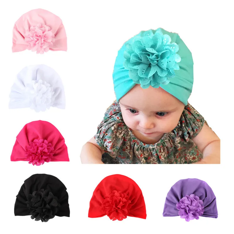 

2019 Four Seasons New Baby Products Girls Hats Hollow flowers Knotted Bohemian Industry Wind indian Hat Baby Hat