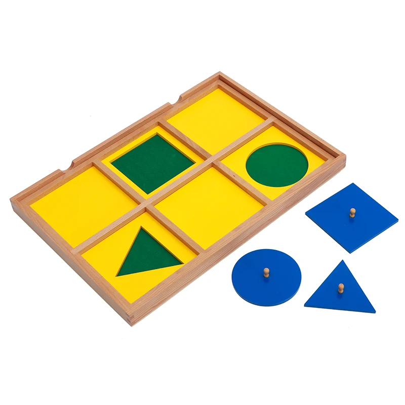 Детская игрушка Монтессори шесть чехлов деревянный геометрический