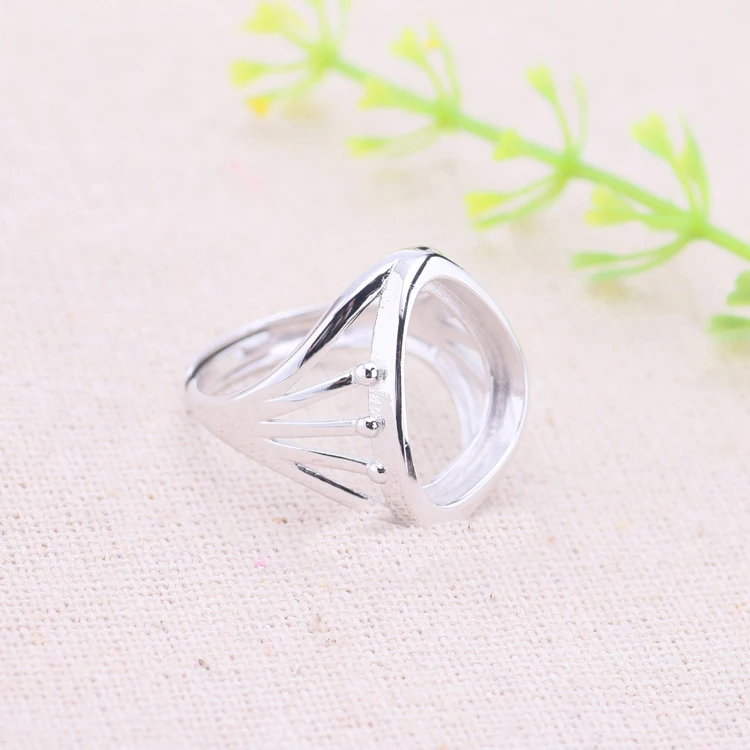 12*17mm 925 STERLING SILVER girl women Semi Mount Bases Blanks base blank ring Setting wedding jewelry findings diy A2215 | Украшения и