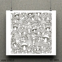 azsg mushroom mushroom army clear stamps for scrapbooking diy clip art card making decoration stamps crafts