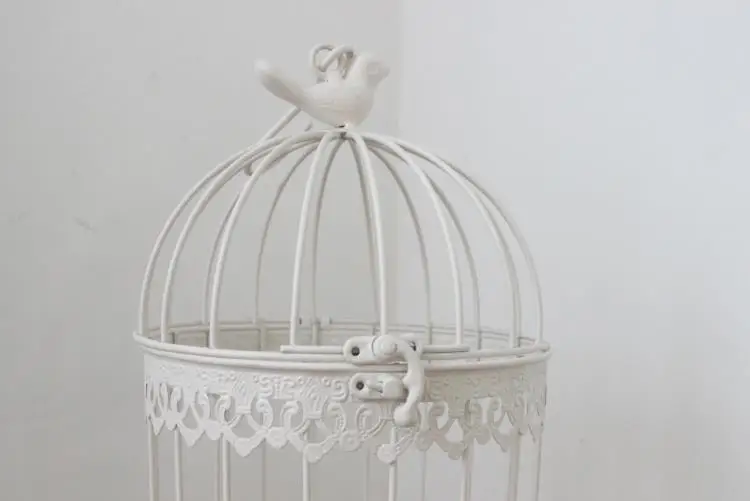 Бесплатная доставка маленькая подвесная декоративная птичья клетка кованая