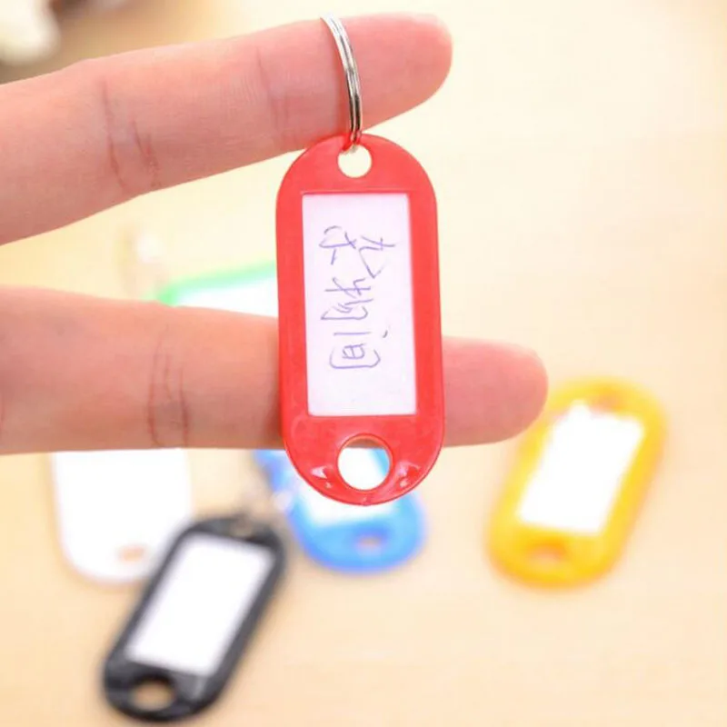 50 шт./Лот разноцветные пластиковые брелки для ключей|key tag|name keychainquality keychains |