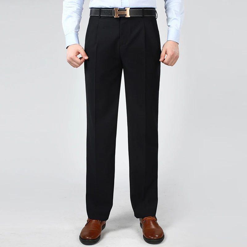 MuYuanYang мужской модный костюм брюки с двойным плиссированным слоем прямые модные