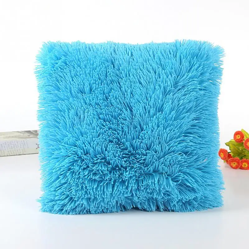 Фото 43*43CM Soft Cushion Cover Home Decor Plush Pillow Case Fur Waist Throw For Car Coffee 12 colors Дом и сад 43*43CM Soft Cushion Cover Home Decor Plush Pillow Case Fur Waist Throw For Car Coffee 12 colors Дом и сад