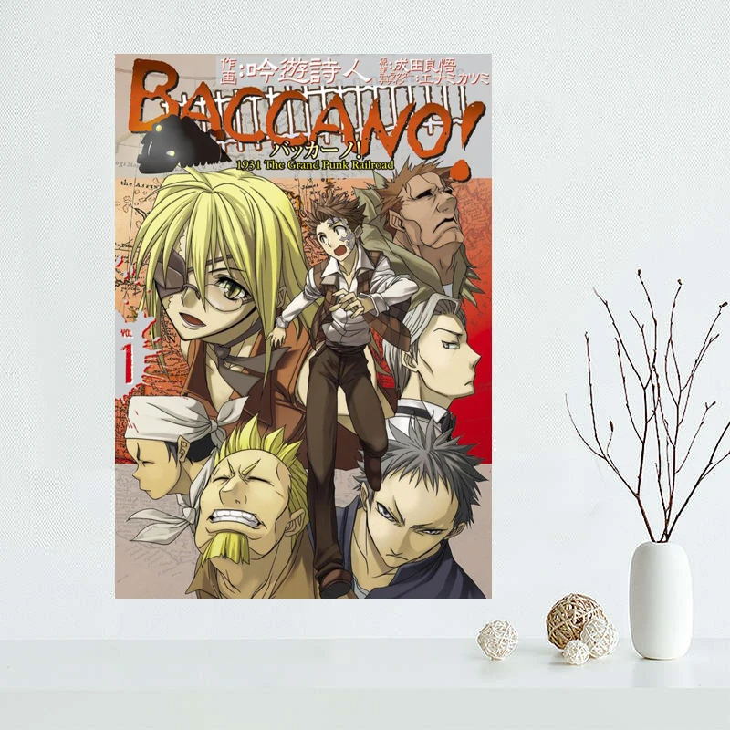 Пользовательские Холст плакат Baccano холст картины Высокое качество wall Art ткань с
