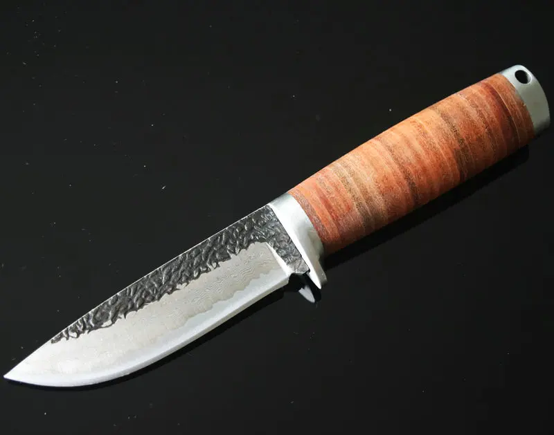 

Trskt Fixed blade Knife Hunting Knives Handmade forged Steel camping knife 58HRC leather handle survival Tactical tool Dropship