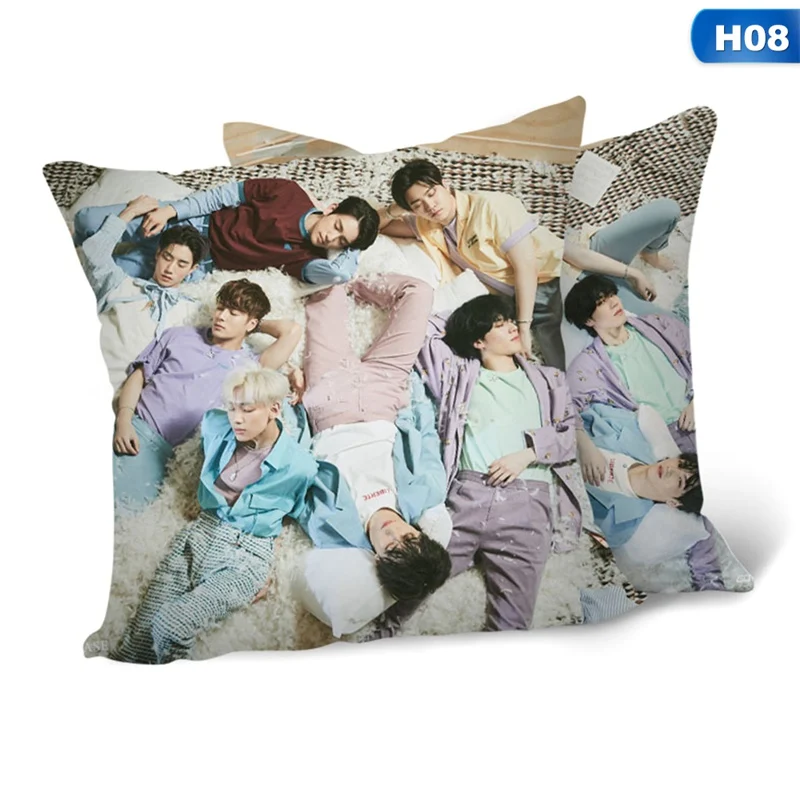 Популярный Kpop GOT7 чехол для подушки GOT7 Жесткий Чехол для подушки подарки JB Jr Bambam Mark Youngjae Got 7 диванные подушки Шам Две Стороны