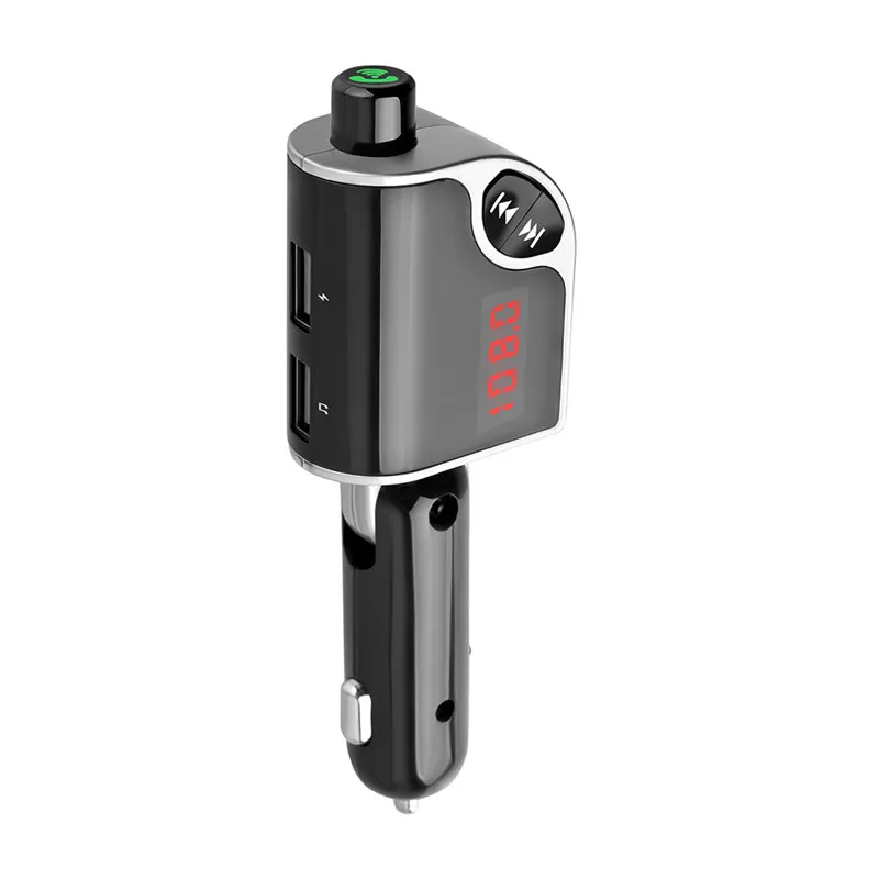 Onever поворотный Bluetooth автомобильный набор, свободные руки, FM передатчик MP3 плеер FM модулятор с 2.5A двойной зарядное устройство USB Поддержка TF-карты/U диск