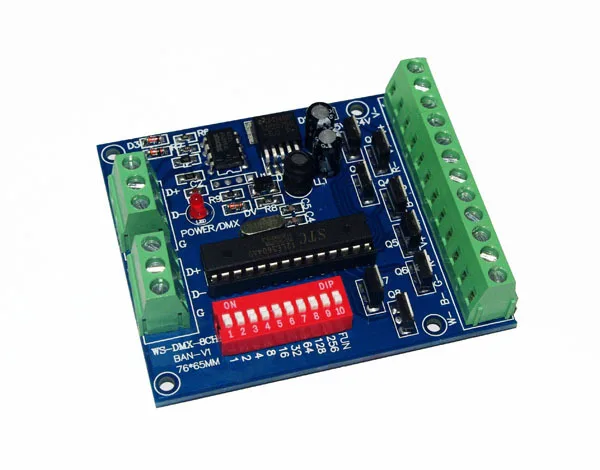 

best price 1 pcs 8channel 2groups dmx512 decoder led controller