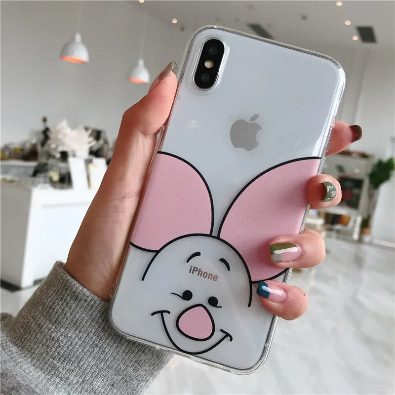 fenbizhu Милый мультяшный мягкий чехол из ТПУ s для iPhone XR для iPhone X XS Max 5 5S S SE 4 4S 8 7 5C 6 6S Plus 11 Pro Max чехол Fundas - Color: fenbizhu