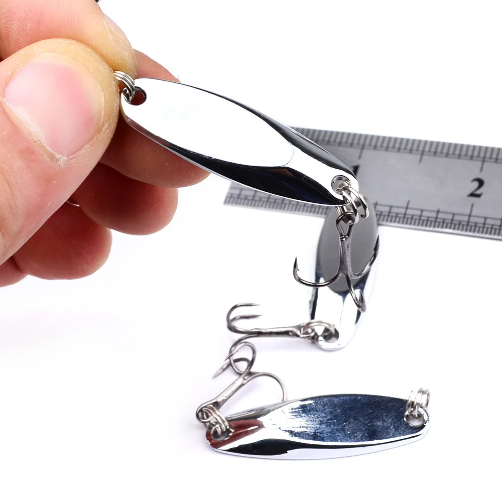 

Metal Spinner Spoon Bait Fishing Lures Artificial Bass Wobbler Sequin Paillette Metal Steel Hook Tackle Lures Pesca Wire Bait