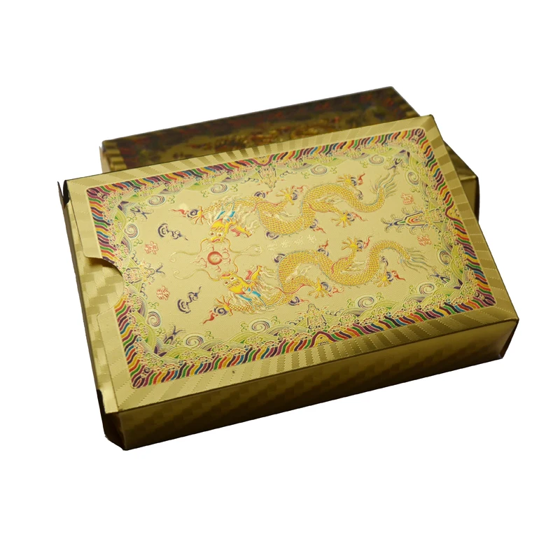 Игральные карты из золотистой фольги с одной палубой водонепроницаемые