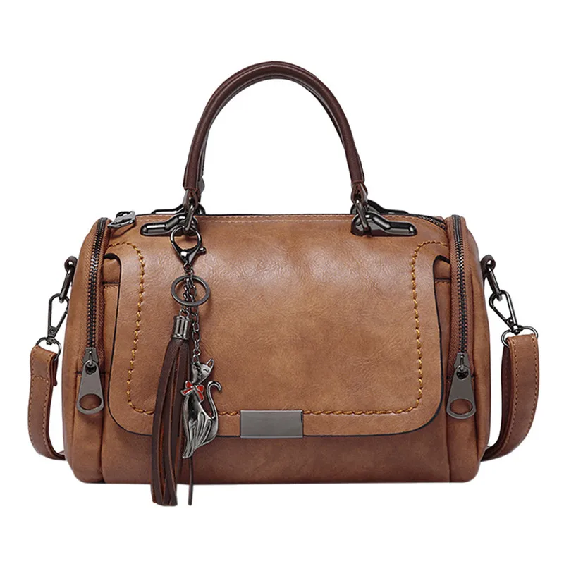 Новая модная женская сумка с бахромой сумки-мессенджеры из мягкой кожи для