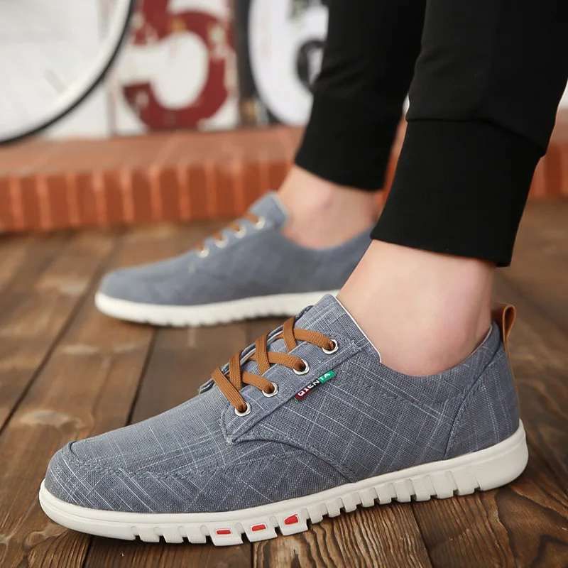 YIdemusha Autumn Men Lace-up Casual Flat Shoes Male sneakers solid sewing adult canvas shoes 2018 New Arrivals Fashion Tenis | Обувь