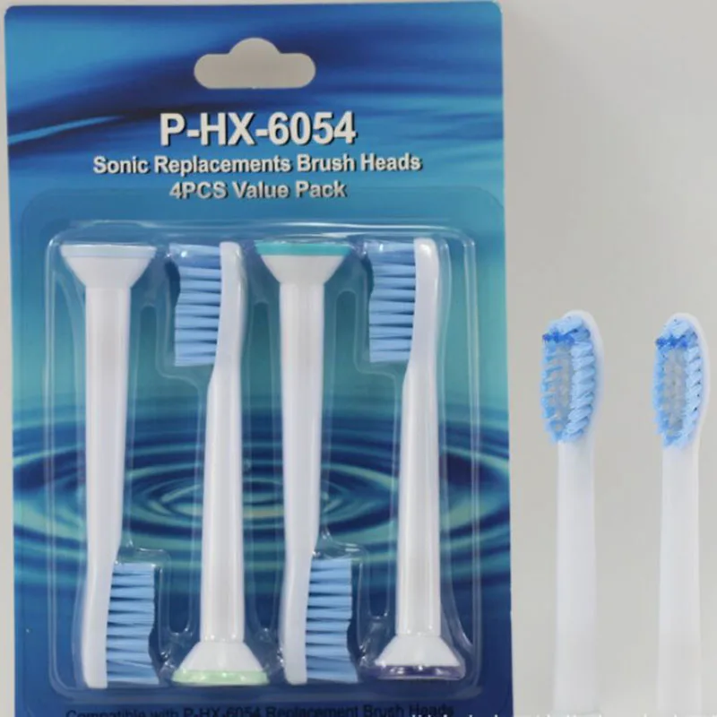DHL 400 шт. HX6054 электрическая ультразвуковая зубная щетка замена для Philips насадки на зубные щетки Sonicare синяя мягкая щетина
