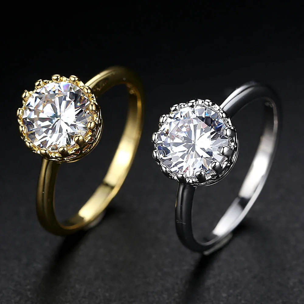 Модное серебряное кольцо для женщин стразы на палец cz кольца обручальное