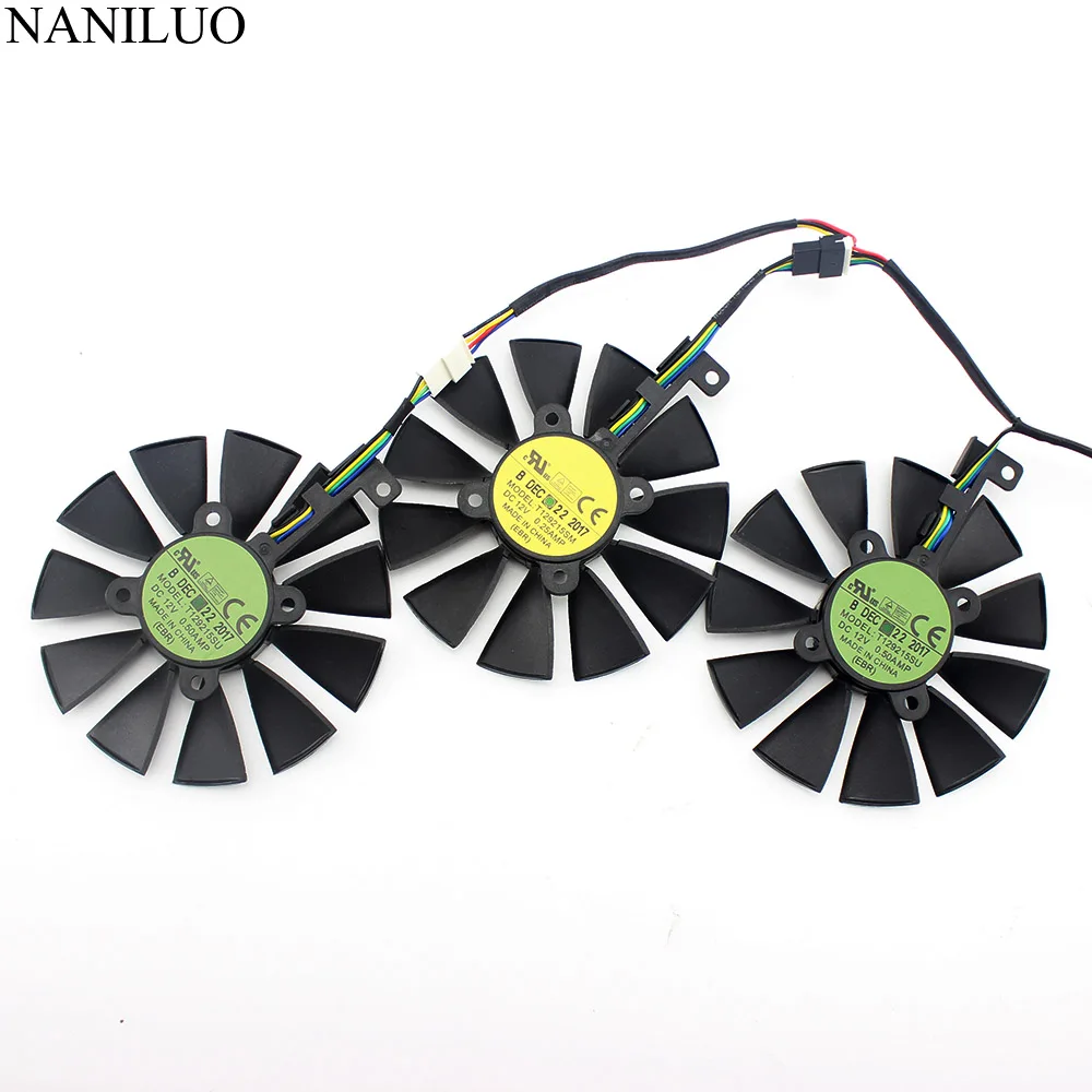 87 мм T129215SU DC 12 В 0.50AMP T129215SM 4 контактный проводной охлаждающий вентилятор для ASUS