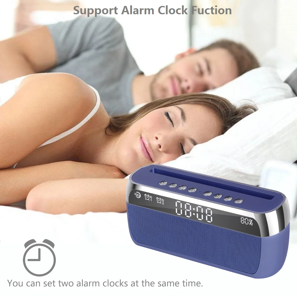 TOPROAD портативный Bluetooth динамик беспроводной стерео звук бас плеера Поддержка FM