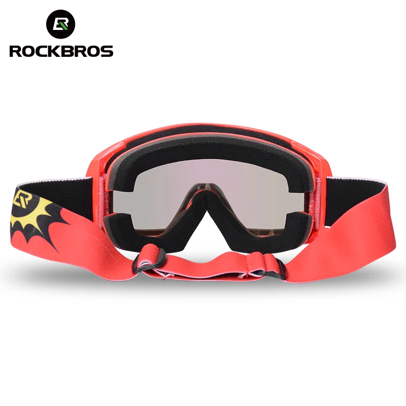 ROCKBROS двухслойные лыжные очки Анти туман UV400 сноуборд ПК объектив большая маска