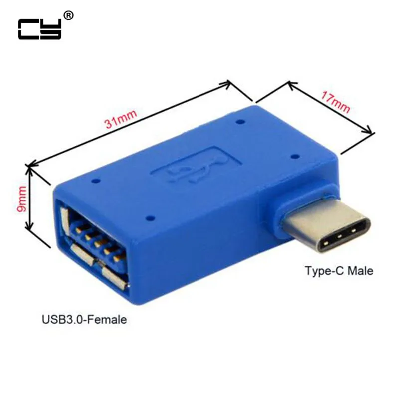 Прямоугольный адаптер для ноутбука с разъемом USB 3 1 type c 90 градусов типа C папа на 0 A