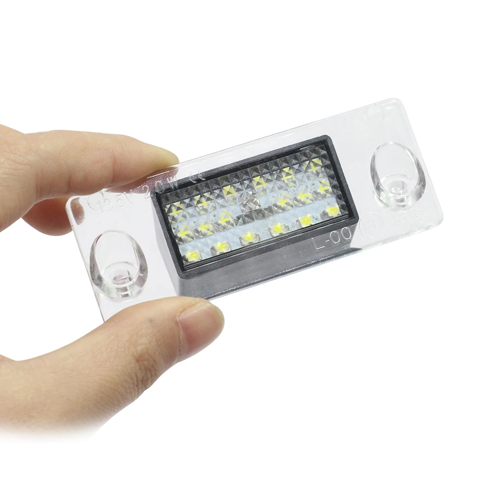 Фото Cawanerl Автомобильный Стайлинг 18 SMD 3528 Светодиодный номерной знак Белый 12 В 2 шт. Для Audi A4 B5 A3 8L S5 B5 A3 S3 A4 S4 №4