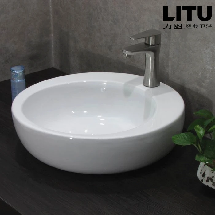 Настольный умывальник Круглый художественный Умывальник керамический домашняя