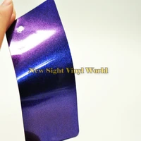 3 layers glossy purple blue chameleon diamond glitter vinyl wrapping film bubble free for auto size1 5220m
