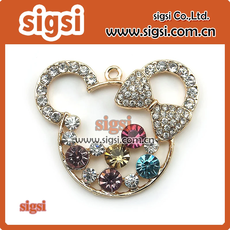 Изысканный дизайн голова портрет модель Стразы кулон для девочки | Украшения и