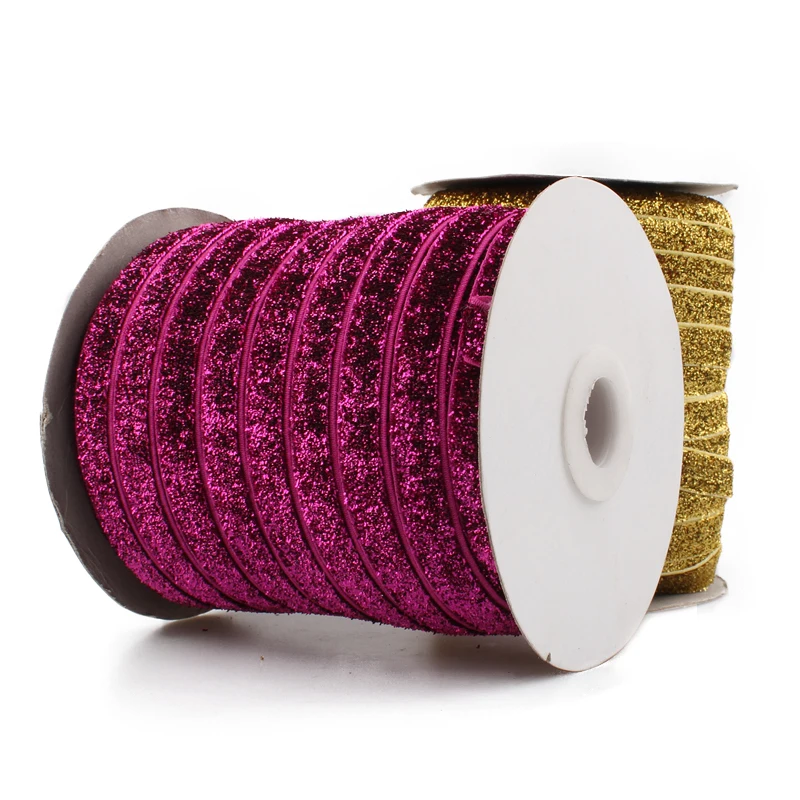 Эластичные блестящие бархатные Ленточные украшения эластичная лента