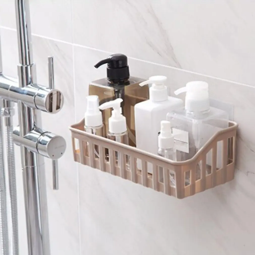 Bathroom Storage Shelf Hanging Rack Corner Basket Holder Organizer Wall-mounted Household Organization | Обустройство дома