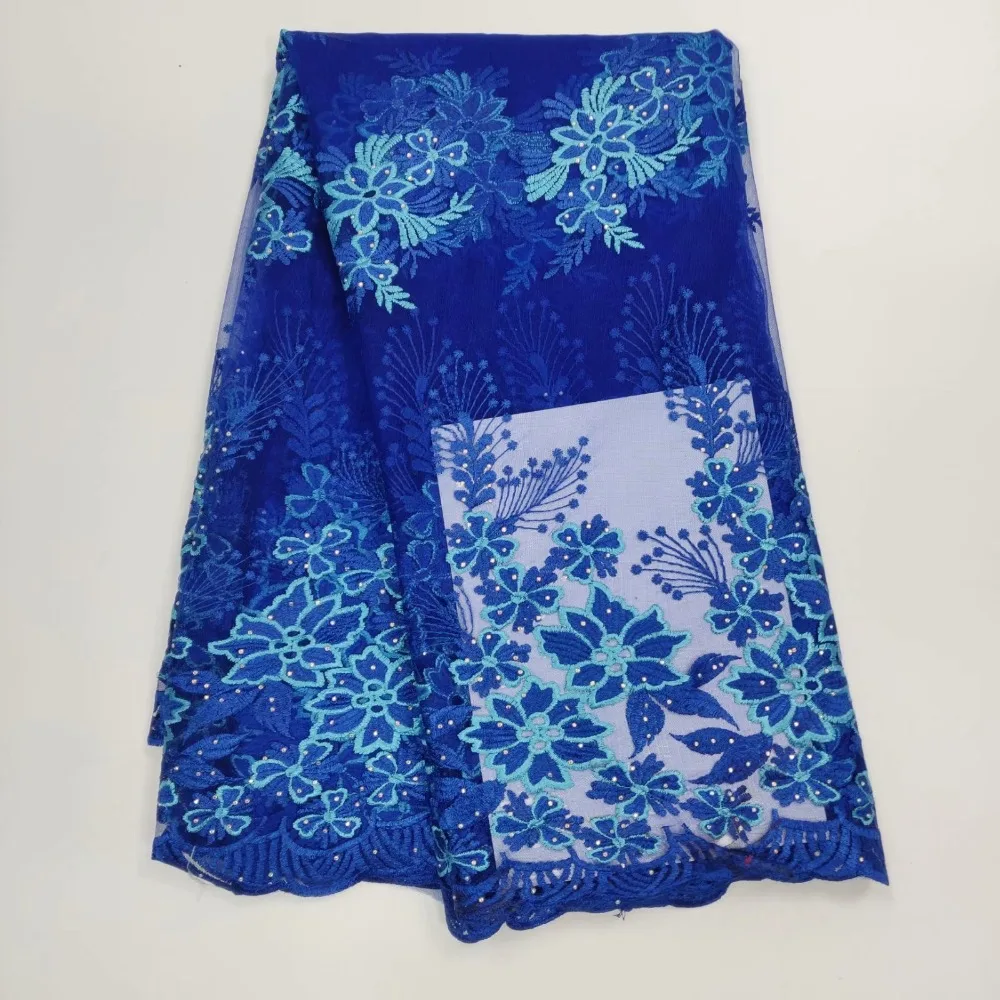 Горячая продажа изумрудно зеленая Новая африканская кружевная ткань