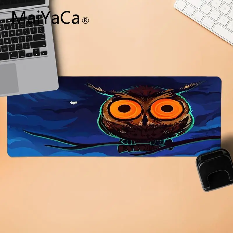 MaiYaCa забавная сова животное мышь коврик геймерская игра коврики резиновые мыши Прочный Коврик для мыши на стол - Цвет: LockEdge 30X90cm