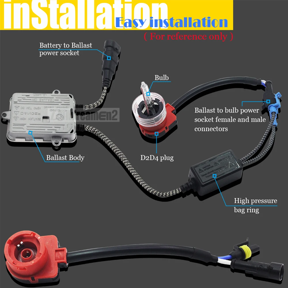 Buildreamen2 полный AC HID ксенон комплект балласт + лампа + жгут проводов D2 D2C D2S D2R светильник головного света 4300K 6000K 8000K 12V (art.: 7b028bf8c) - 7b028bf8c