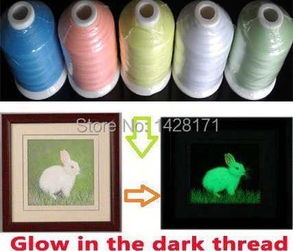 Бренд Simthread лидер продаж нейлоновая нить 1000 м светится в темноте для вышивки с