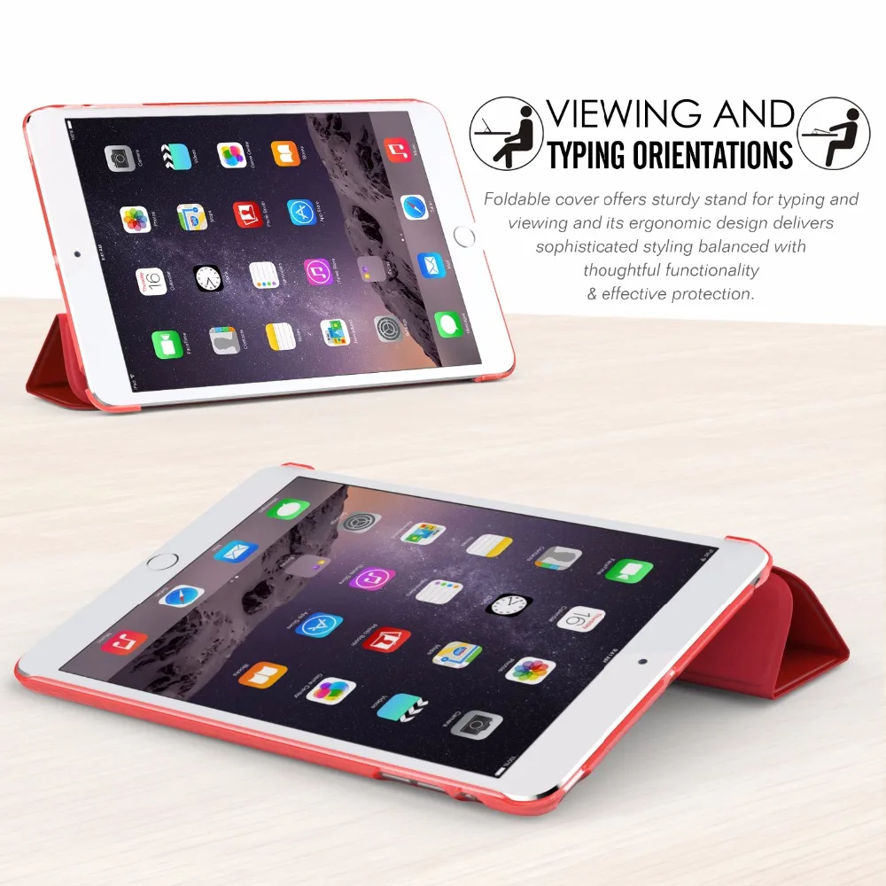 Чехол MoKo для Apple iPad Mini 3/2/1 тонкий легкий умный чехол подставка с прозрачной