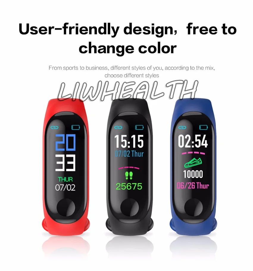 Хит, смарт-браслет, фитнес-трекер, Часы, Smartband, шаг HR, браслет для IOS/Xiao mi/Honor PK mi Band 3/4, подходит для бит 5, не Xiomi