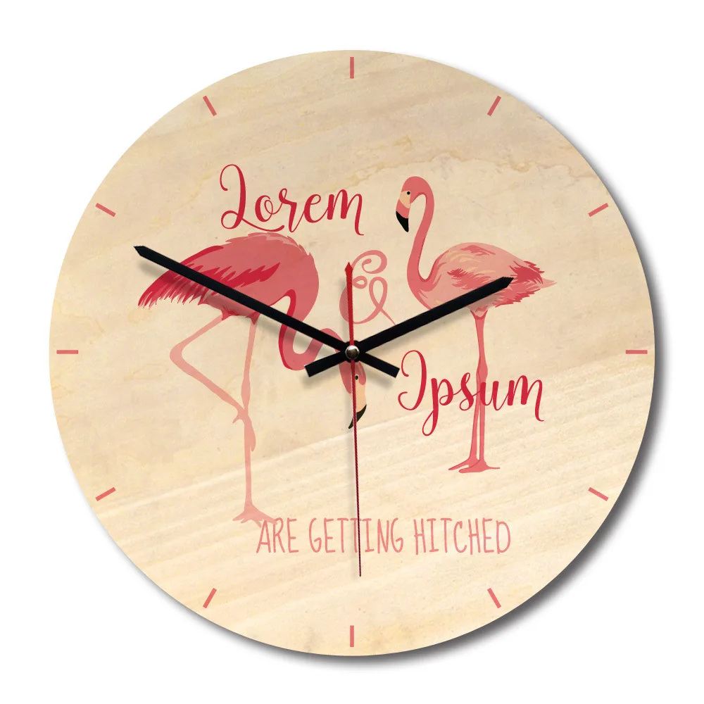 Настенные часы с изображением фламинго красной птицы животных дизайнерские