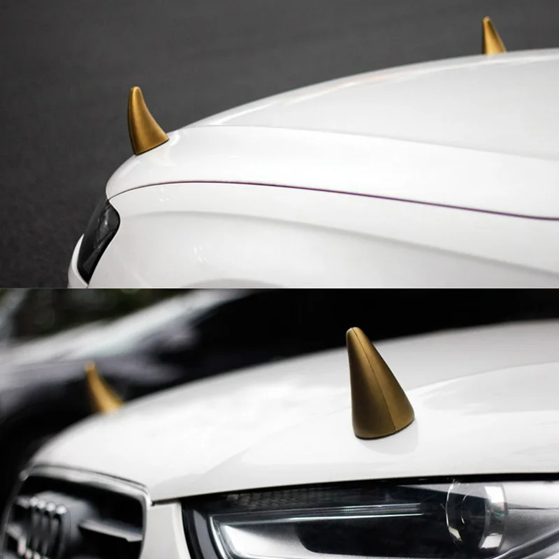 Пара Смешные автомобильные наклейки 3D автомобильный стикер для укладки демон рога анти-наклейки против столкновения мультфильм авто крыши... от AliExpress WW