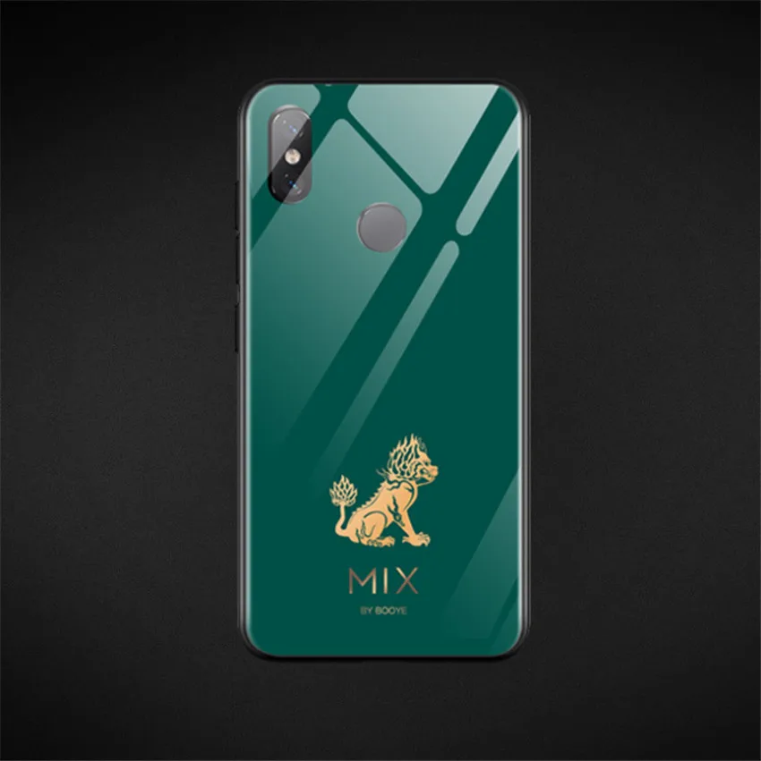 Для Xiaomi mi макс 3 чехол с узором в виде дракона защитная пленка из закаленного стекла класса люкс взрывобезопасная Крышка для спортивной камеры Xiao mi Max 3 max3 противоударный Стекло чехол