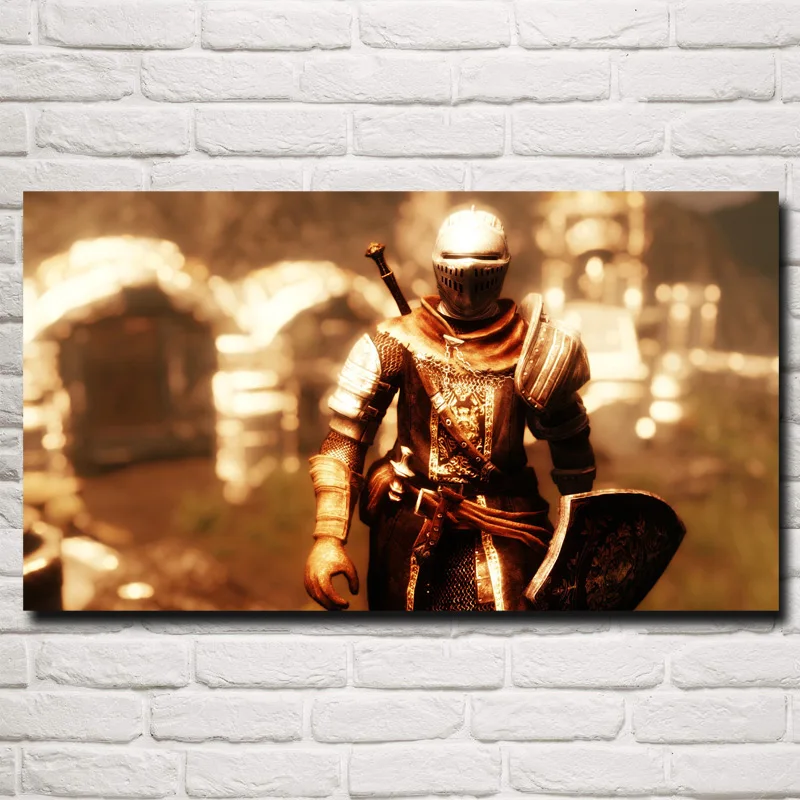 FOOCAME Dark Souls Warrior меч видеоигры Искусство Шелковый плакат печать домашний Декор Картина 11x20 16x29 20x36 дюймов - Цвет: 004