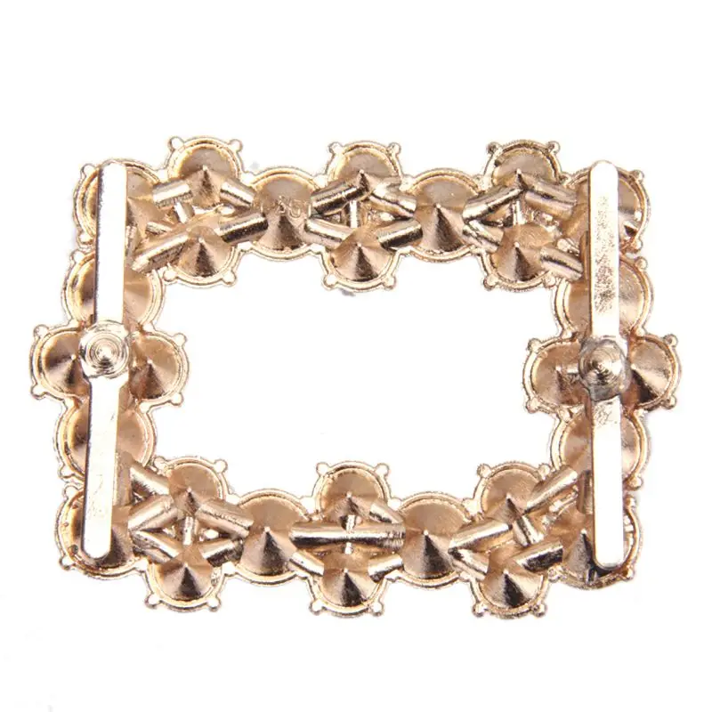 

DIY Lady Shoes High Heel Sandals Decoration Luxury Rhinestone Pearl Simulation Charms Jewelry Square Hollow Ornaments Fashion